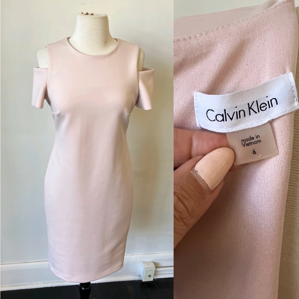 Calvin Klein Blush Midi Bodycon Dress